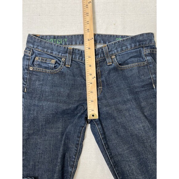 J. Crew Bootcut Women's Jeans Darkwash Size 27 Y2k Low Rise Made in USA Stretch - Picture 4 of 11